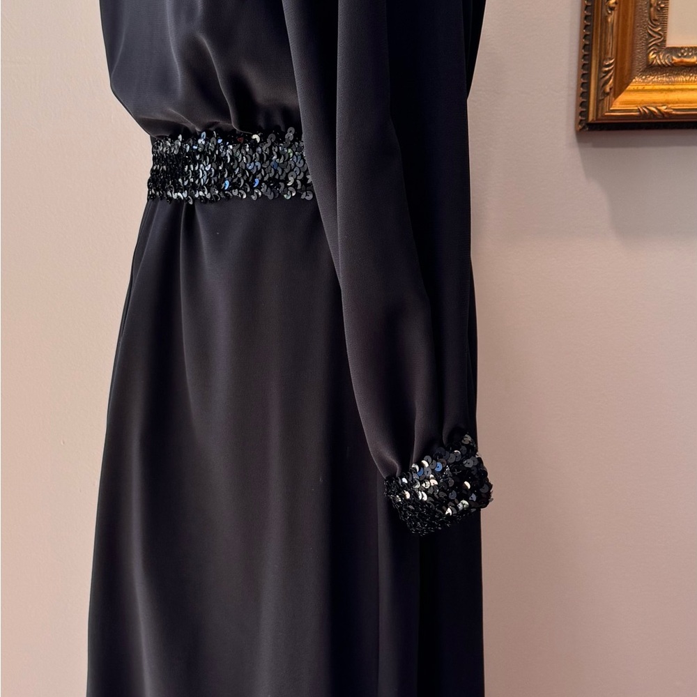 Three Flaggs‎ skinner couture ladies vintage 90s black 2 piece skirt set size 8 - Picture 5 of 16